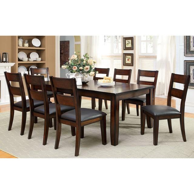 DICKINSON I Dark Cherry Dining Table w/ 18" Leaf