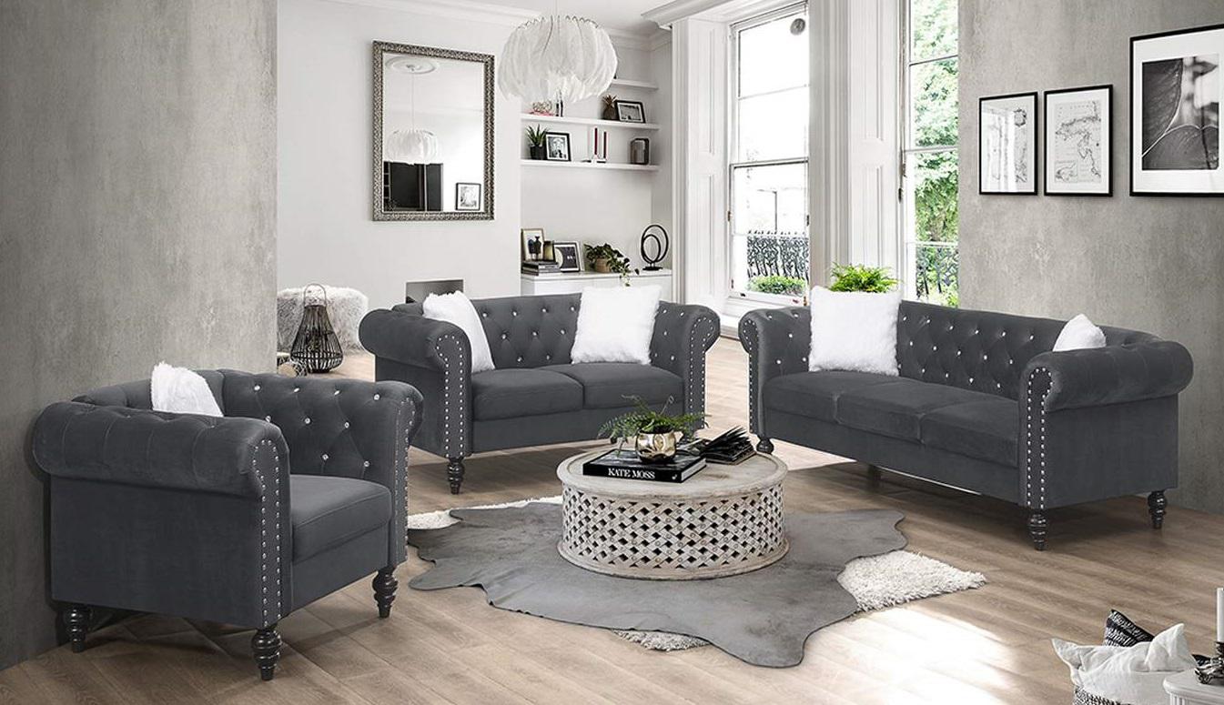 Galaxy Home Emma Sofa in Gray GHF-808857639011