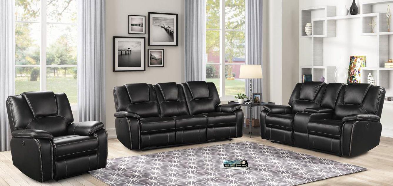 Galaxy Home Hong Kong Recliner Sofa in Black GHF-733569371044