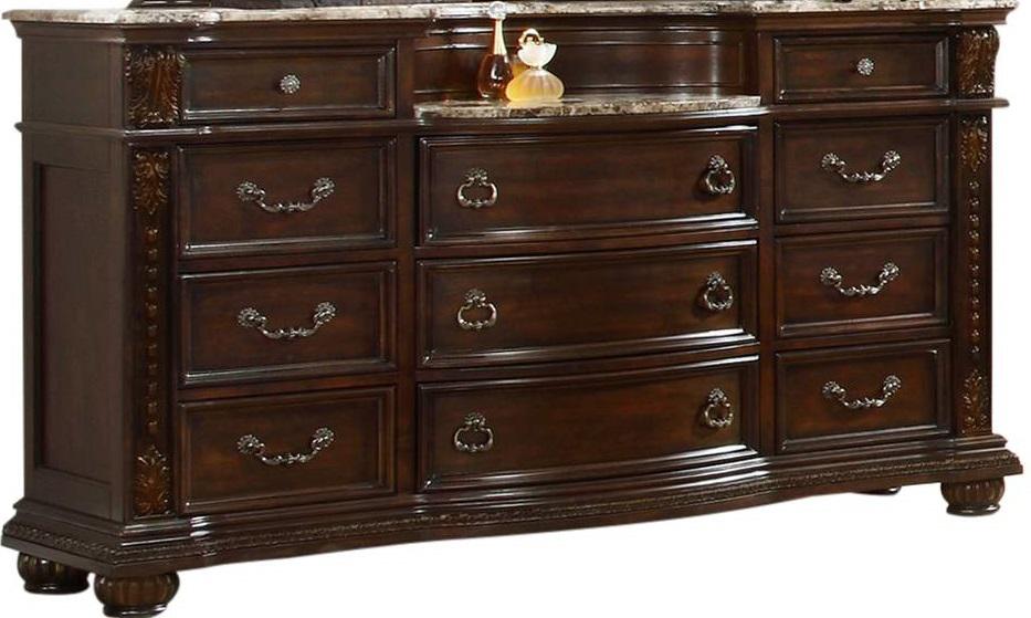 Galaxy Home Roma 11 Drawer Dresser in Dark Walnut GHF-808857686893 image