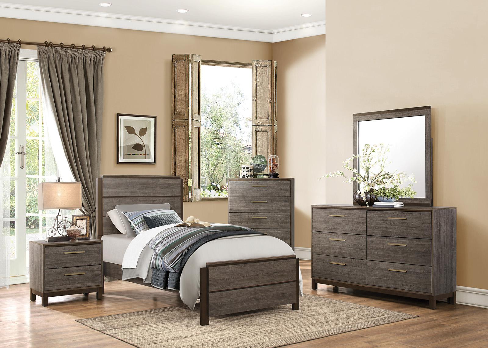 Homelegance Vestavia Twin Bed in Gray 1936T-1