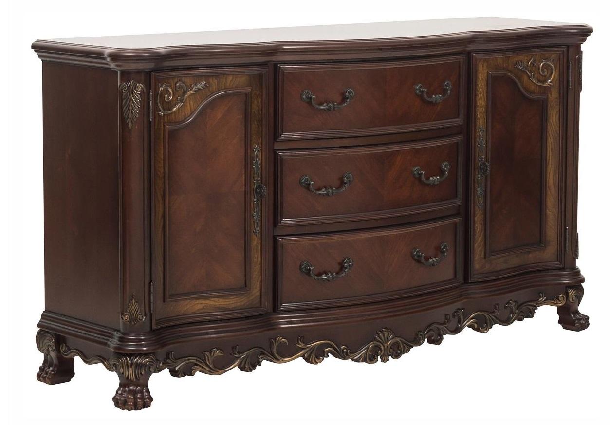 Homelegance Deryn Park Buffet/Server in Dark Cherry 2243-55