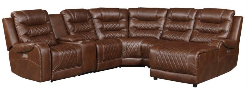 Homelegance Furniture Putnam Corner Seat in Brown 9405BR-CR