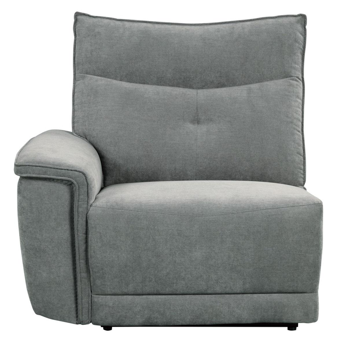 Tesoro Left Side Reclining Chair in Dark Gray 9509DG-LR