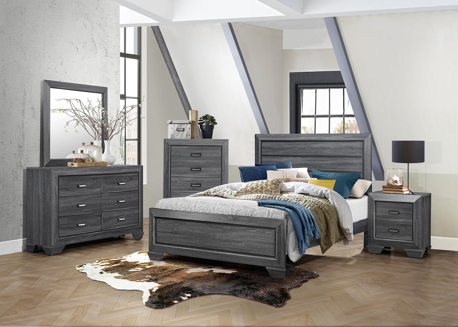 Beechnut Queen Panel Bed in Gray 1904GY-1