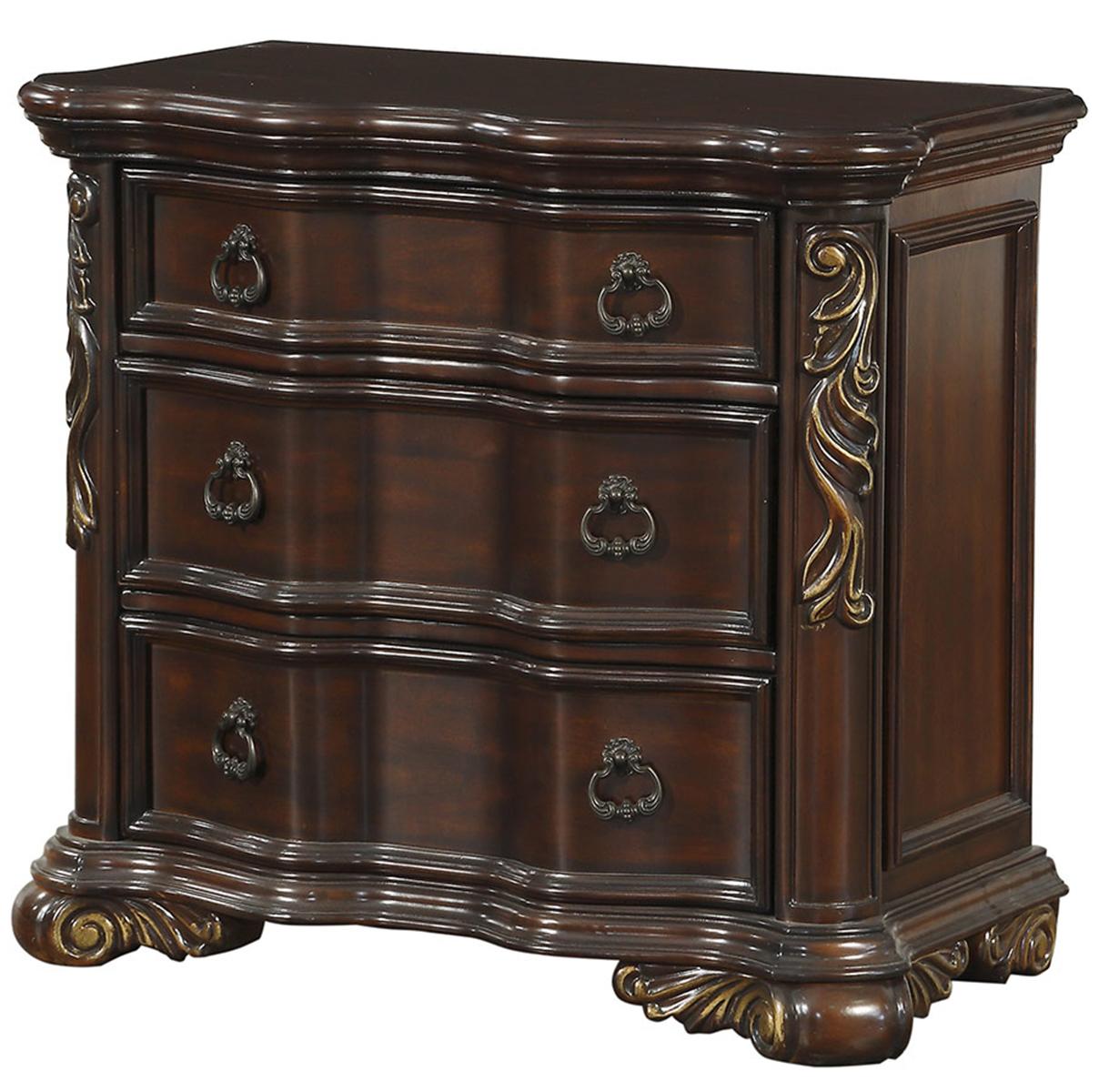 Royal Highlands 3 Drawer Nightstand in Rich Cherry 1603-4 image