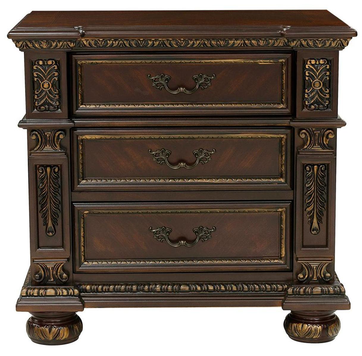 Catalonia 3 Drawer Nightstand in Cherry 1824-4 image