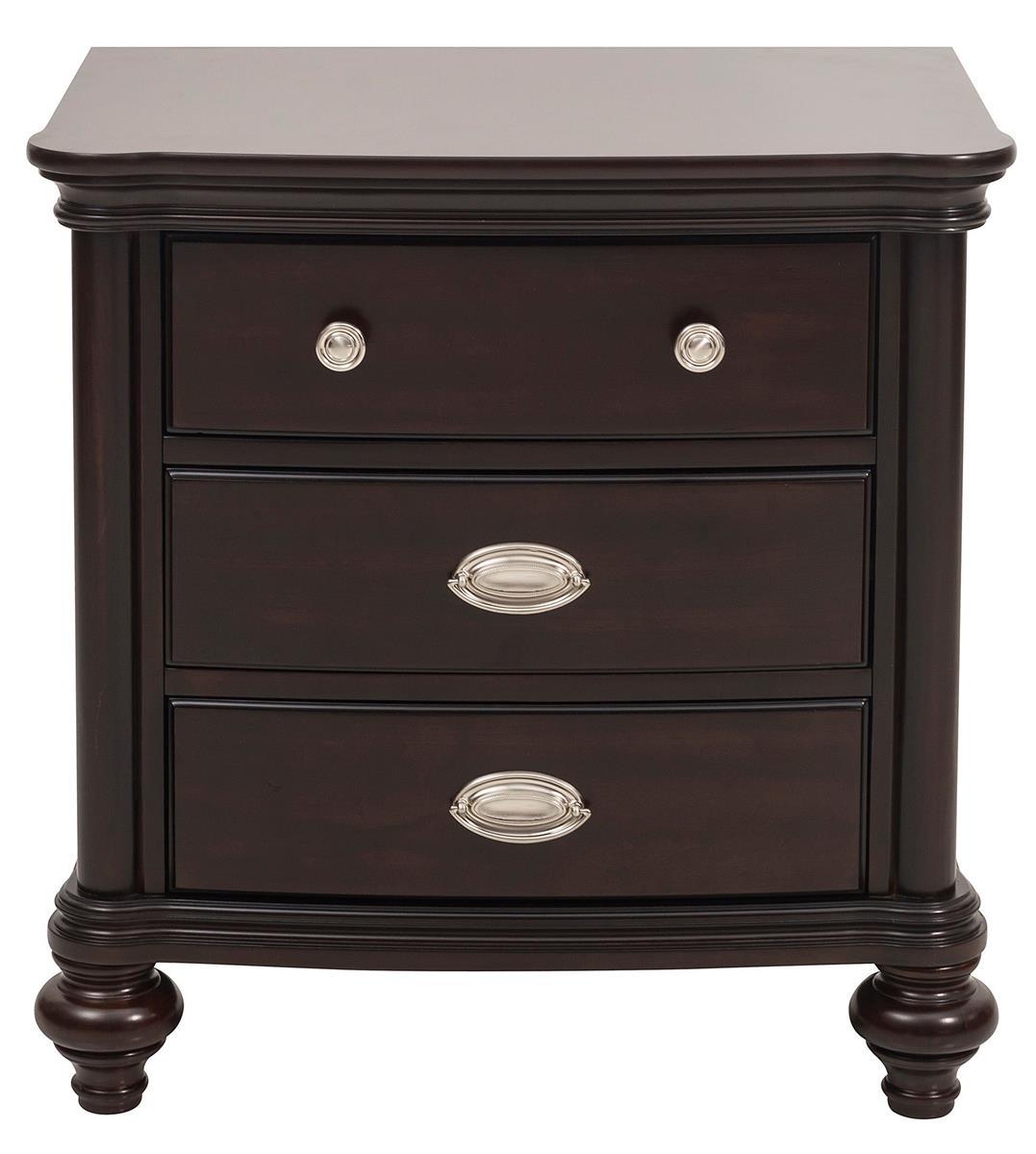 Marston 3 Drawer Nightstand in Dark Cherry 2615DC-4 image