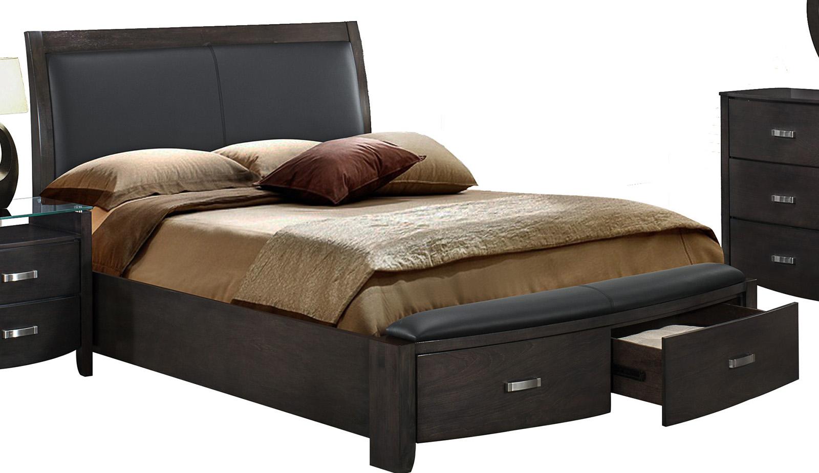 Lyric King Sleigh Storage Bed in Brownish Gray 1737KNGY-1EK image