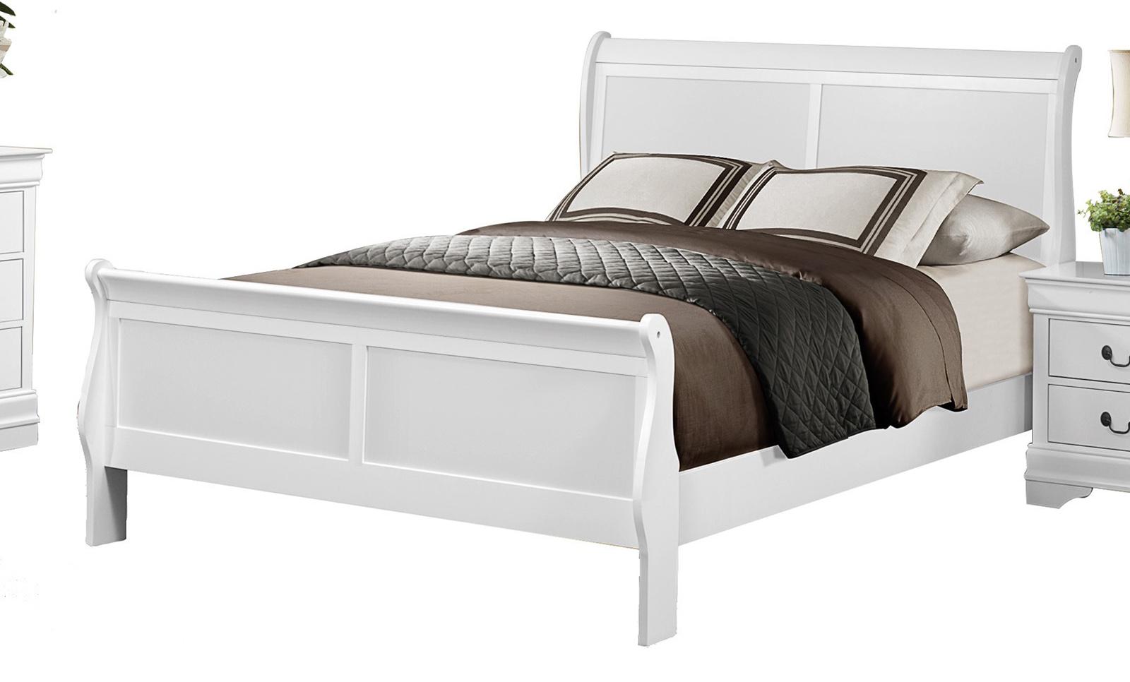 Mayville Queen Sleigh Bed in White 2147W-1 image