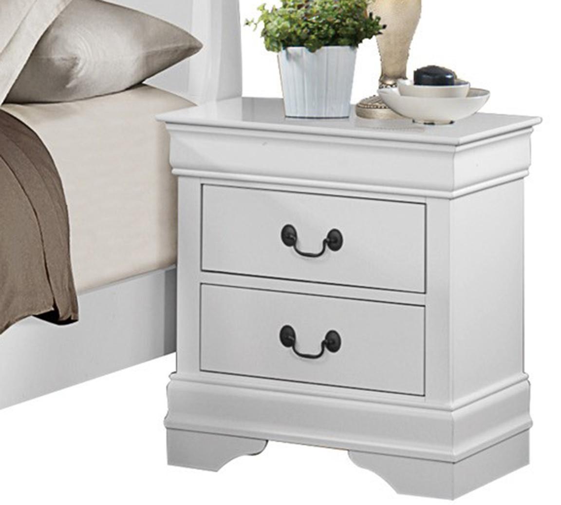 Homelegance Mayville 2 Drawer Nightstand in White 2147W-4 image