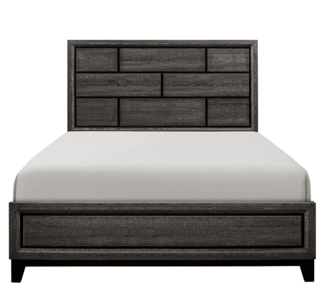 Davi King Panel Bed in Gray 1645K-1EK*