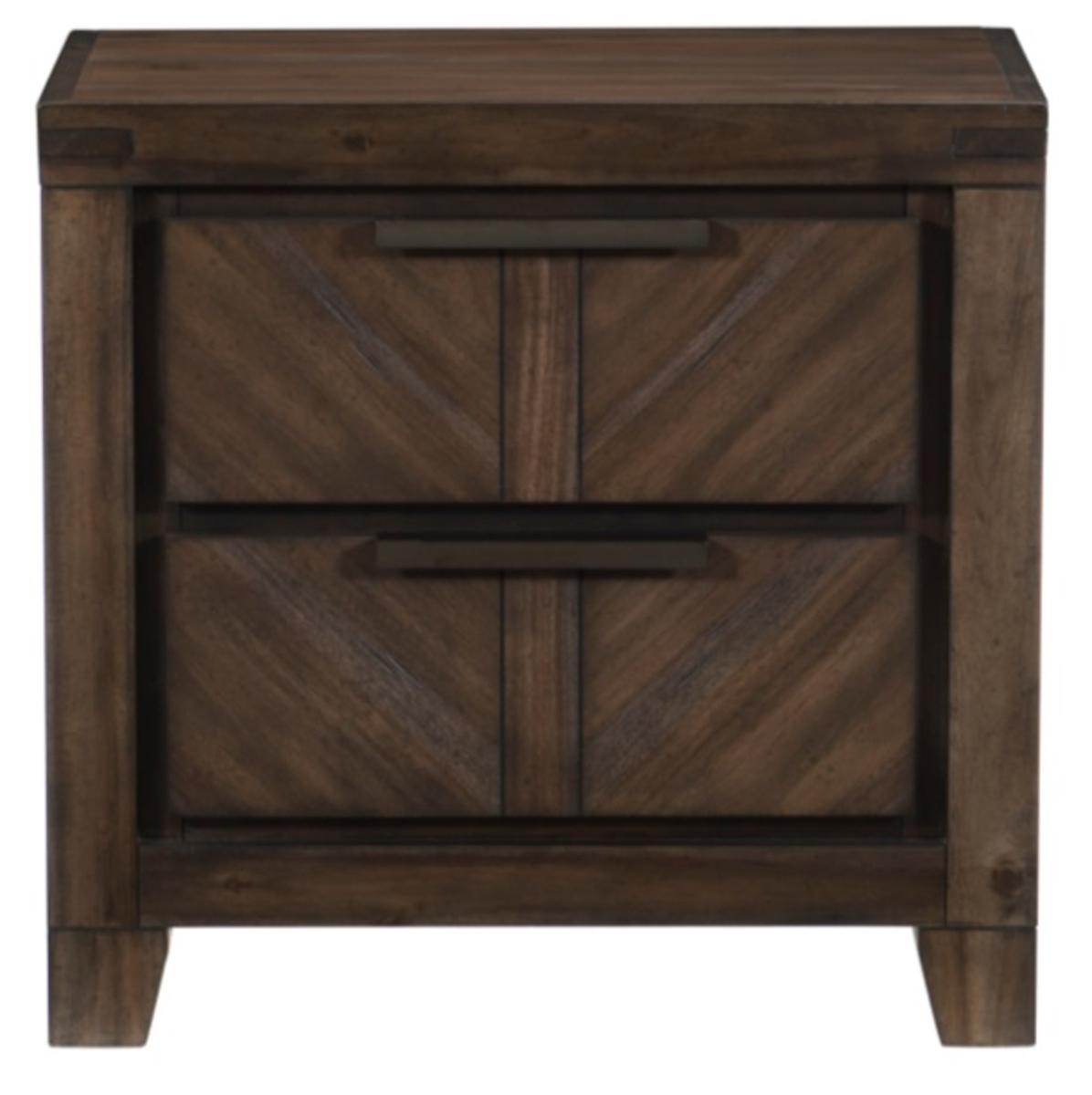 Homelegance Parnell Nightstand in Rustic Cherry 1648-4 image