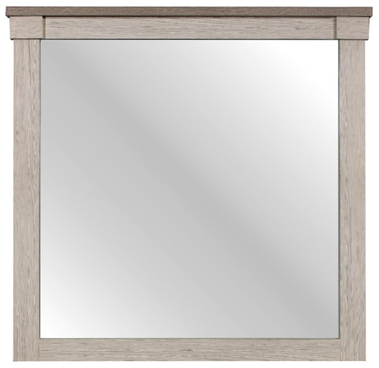 Arcadia Mirror in White & Weathered Gray 1677-6 image