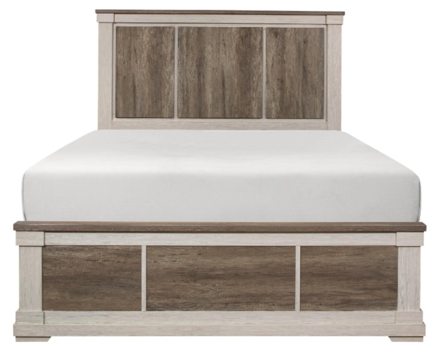 Arcadia Full Panel Bed in White & Weathered Gray 1677F-1* image