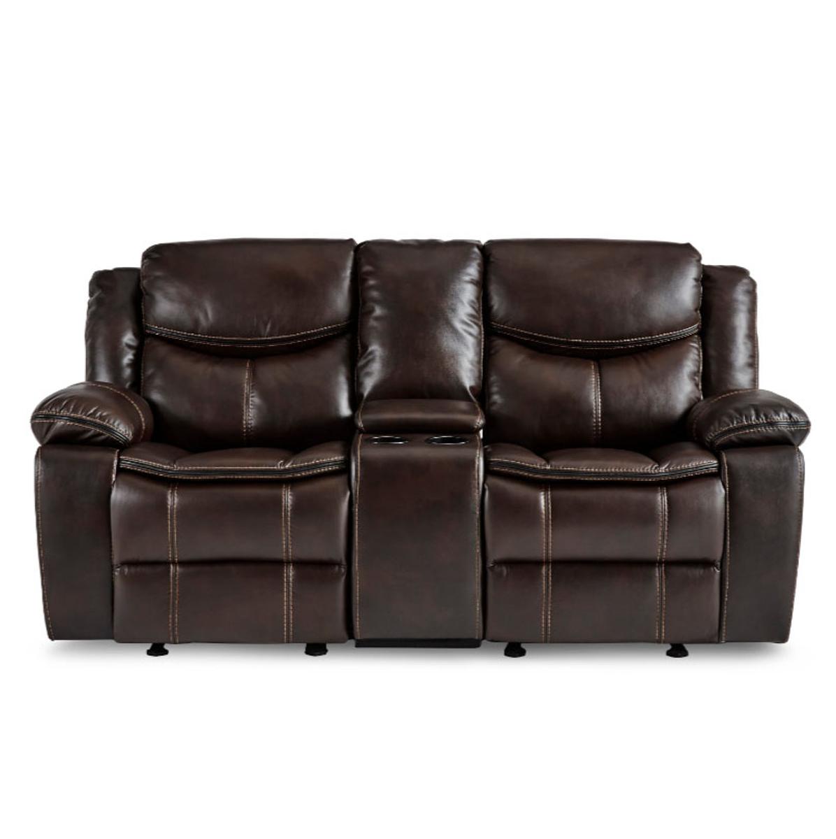 Bastrop Double Glider Reclining Loveseat in Brown 8230BRW-2 image