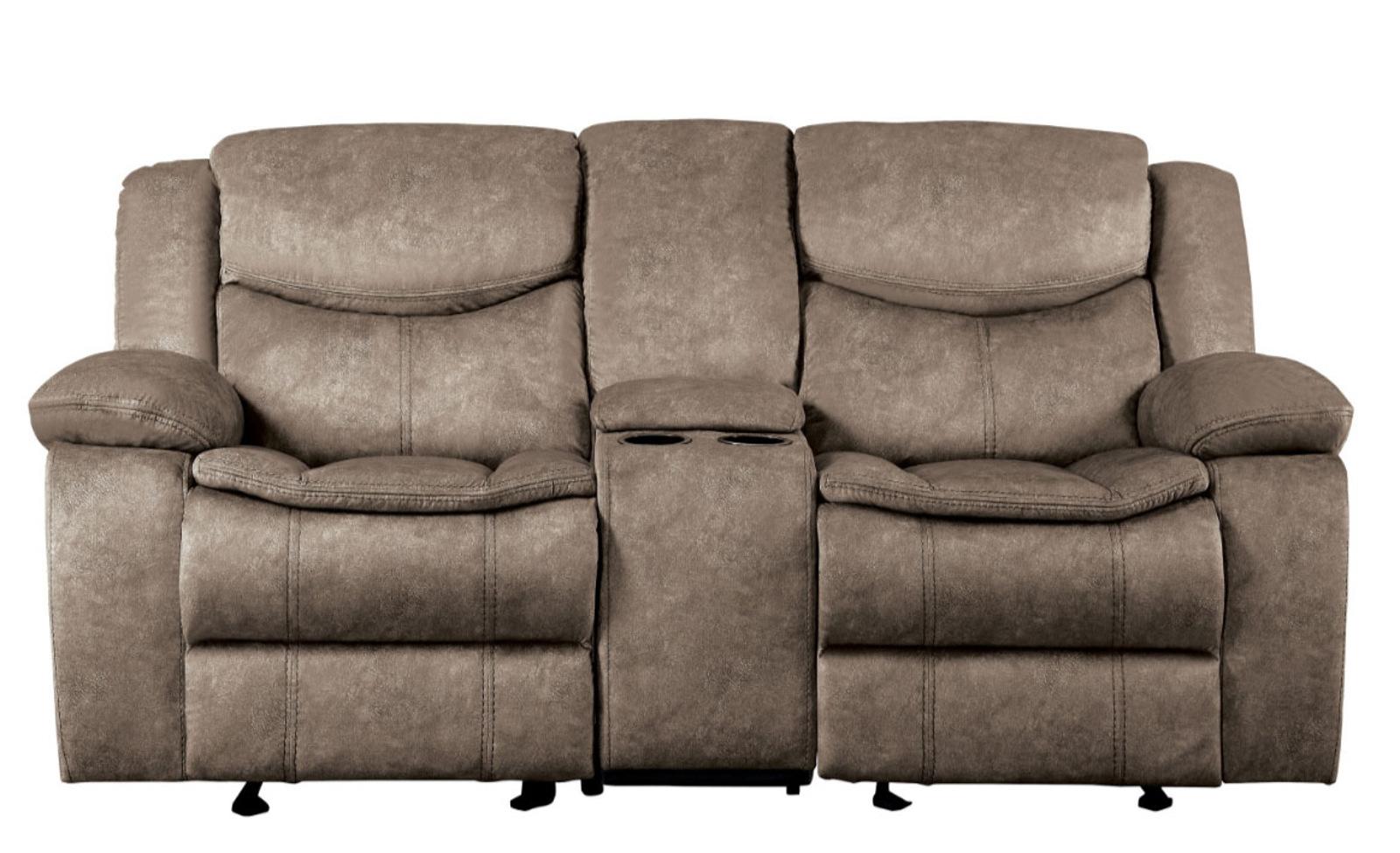 Bastrop Double Glider Reclining Loveseat in Brown 8230FBR-2 image