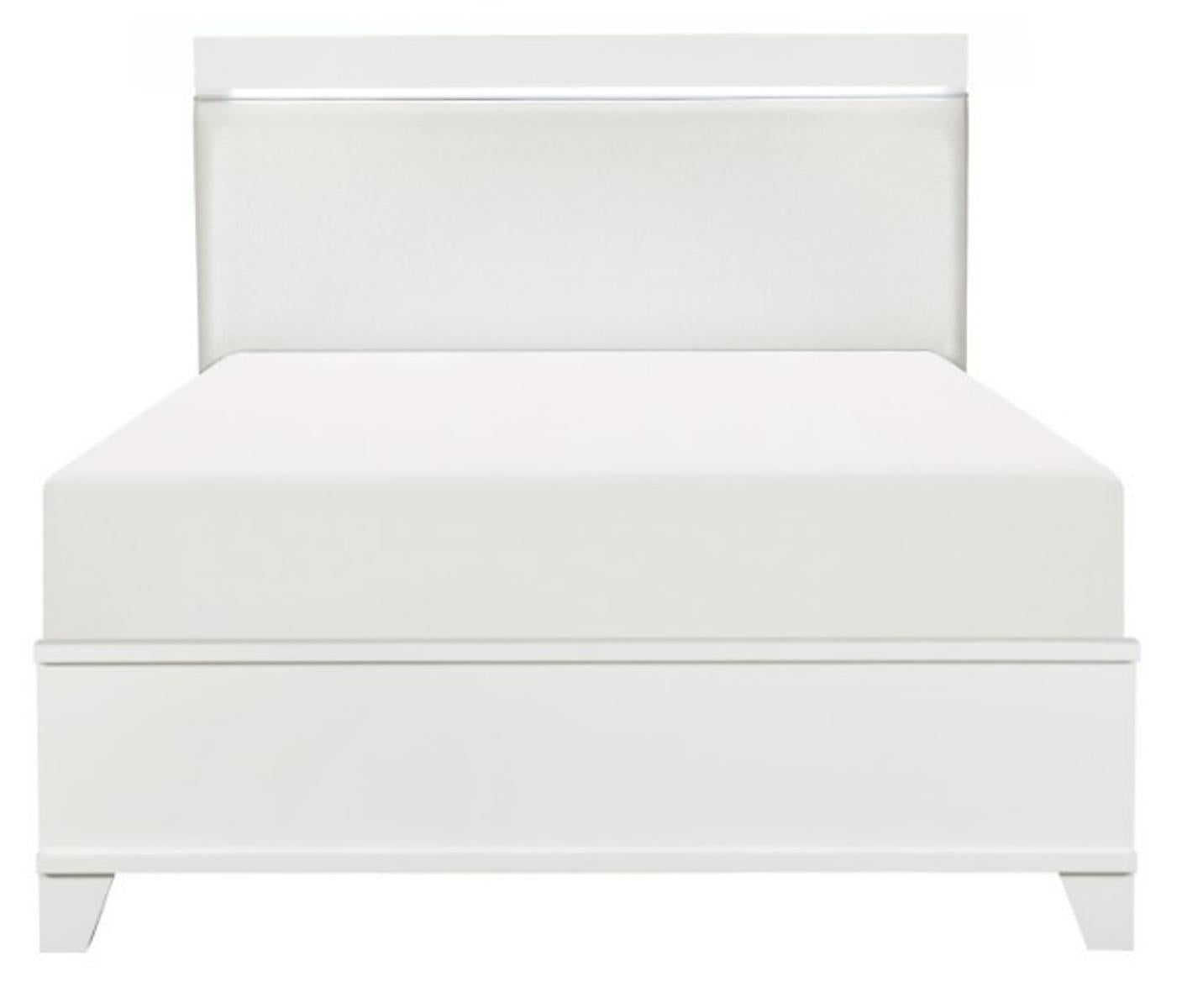 Kerren Queen Platform Bed in White 1678W-1*