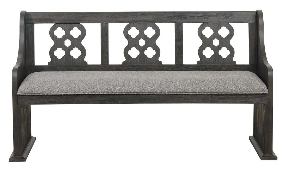 Arasina Bench with Curved Arms in Dark Pewter 5559N-14A image