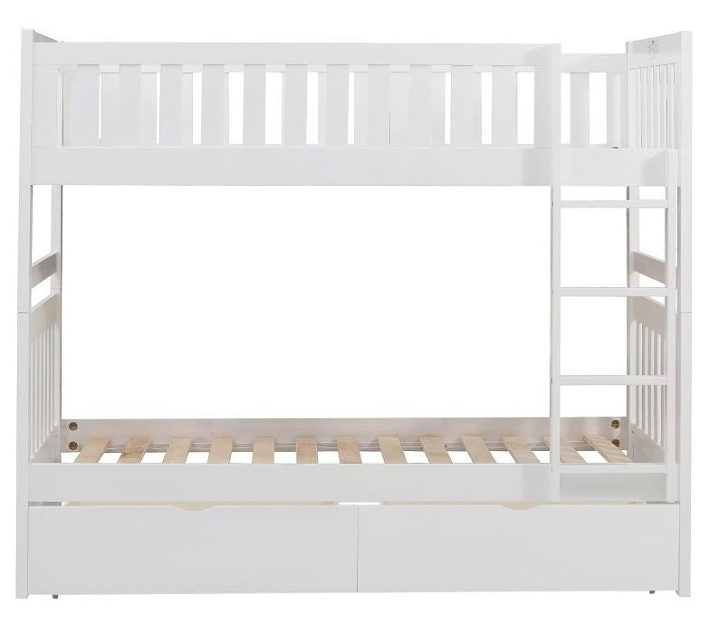 Galen Twin/Twin Bunk Bed w/ Storage Boxes in White B2053W-1*T image