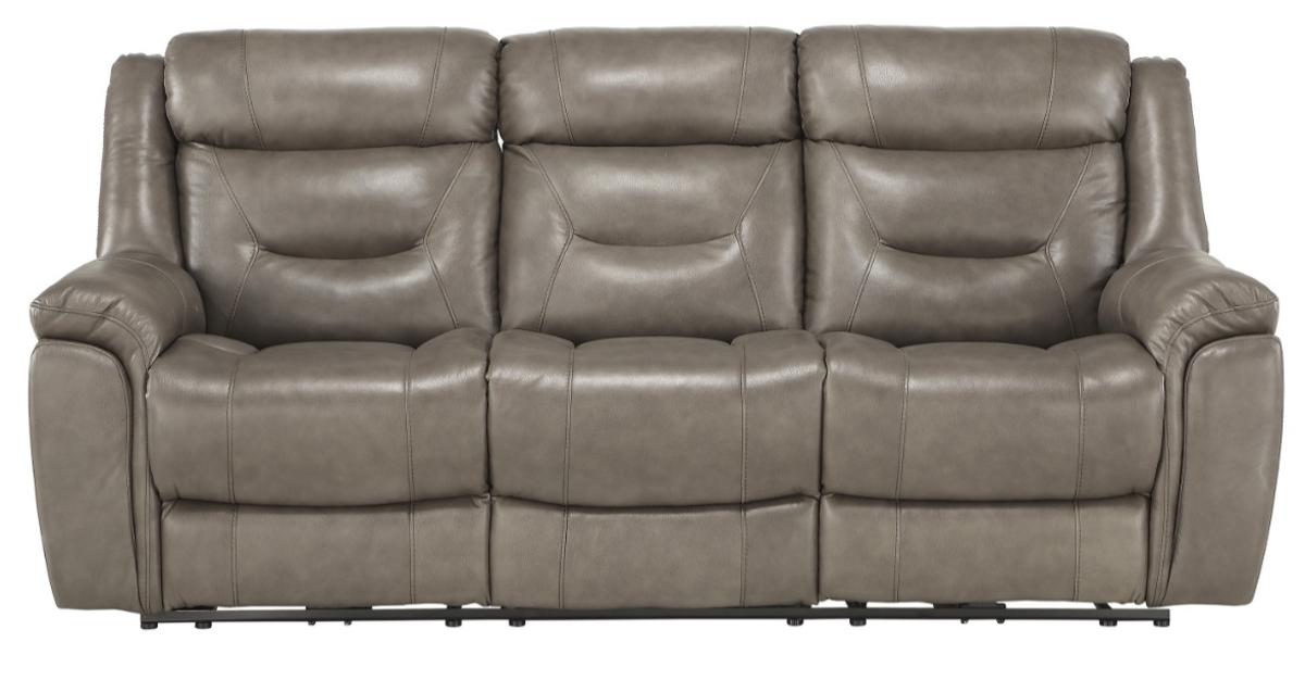 Danio Power Double Reclining Sofa with Power Headrests in Brownish Gray 9528BRG-3PWH image