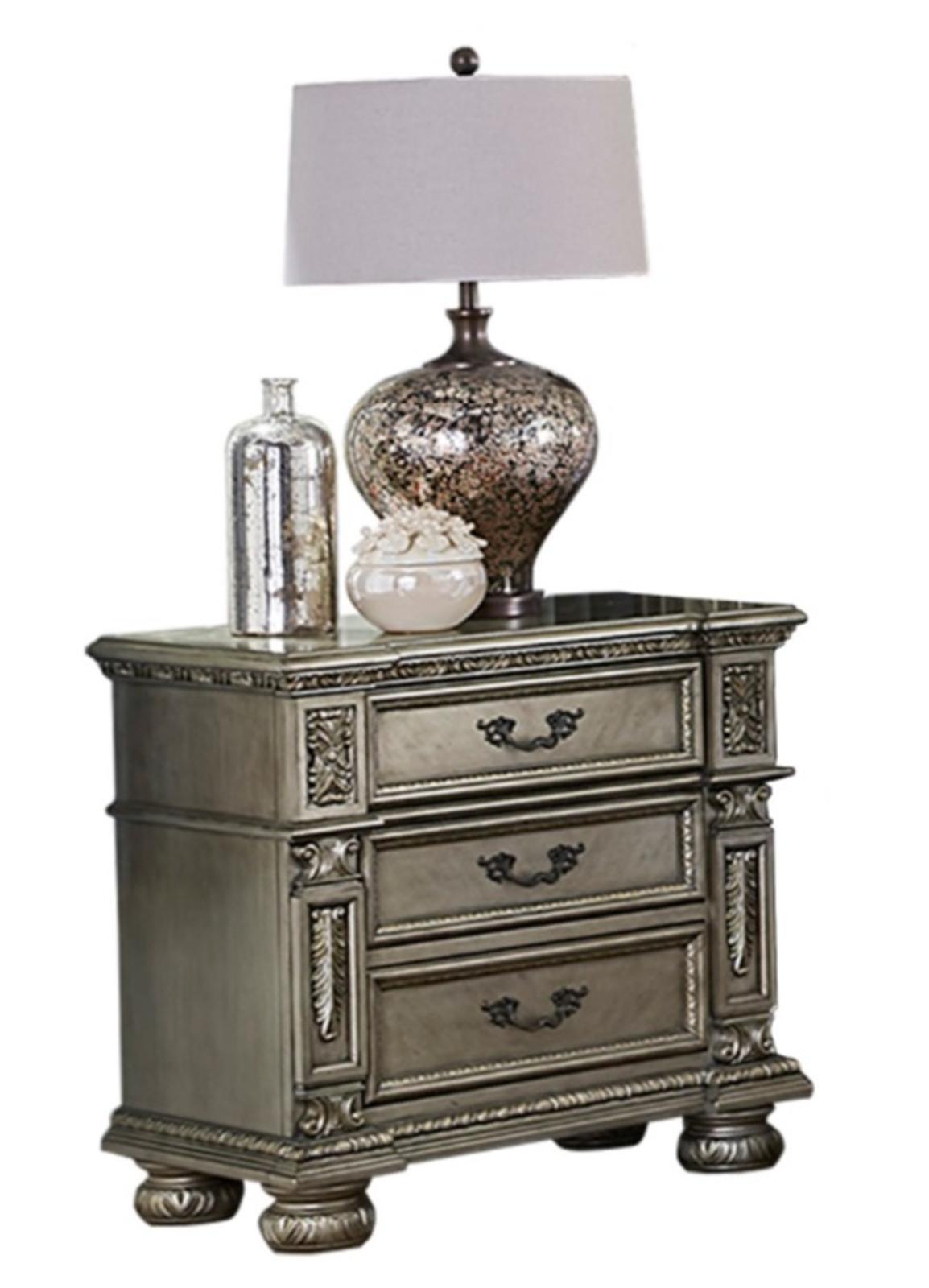 Catalonia Nightstand in Platinum Gold 1824PG-4 image