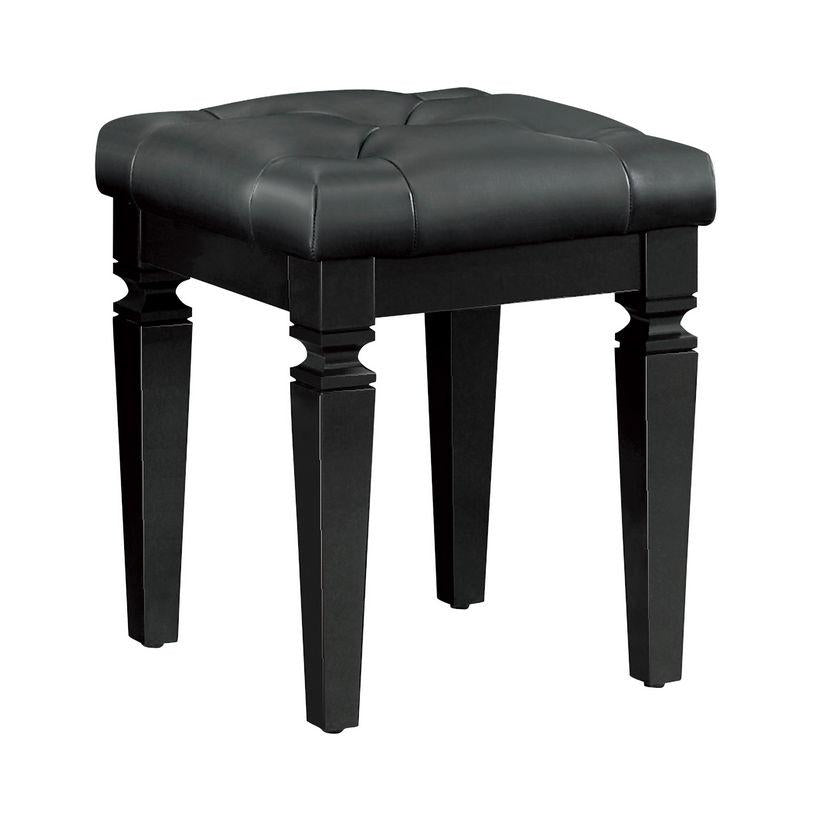 Allura Vanity Stool in Black 1916BK-14 image