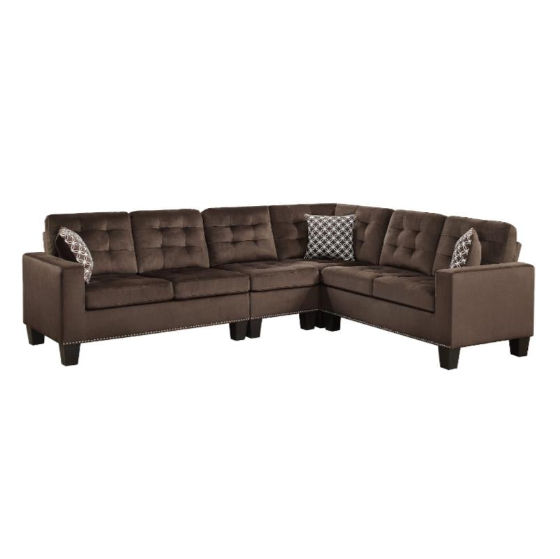 Lantana 2-Piece Reversible Sectional in Chocolate 9957CH*SC image