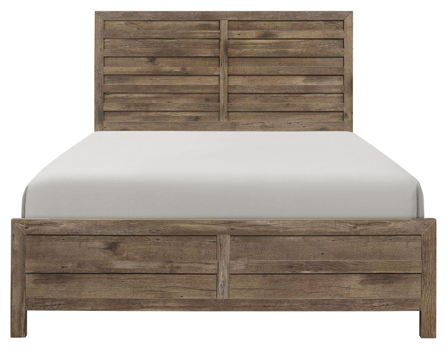 Homelegance Furniture Mandan Queen Panel Bed in Weathered Pine 1910-1* image