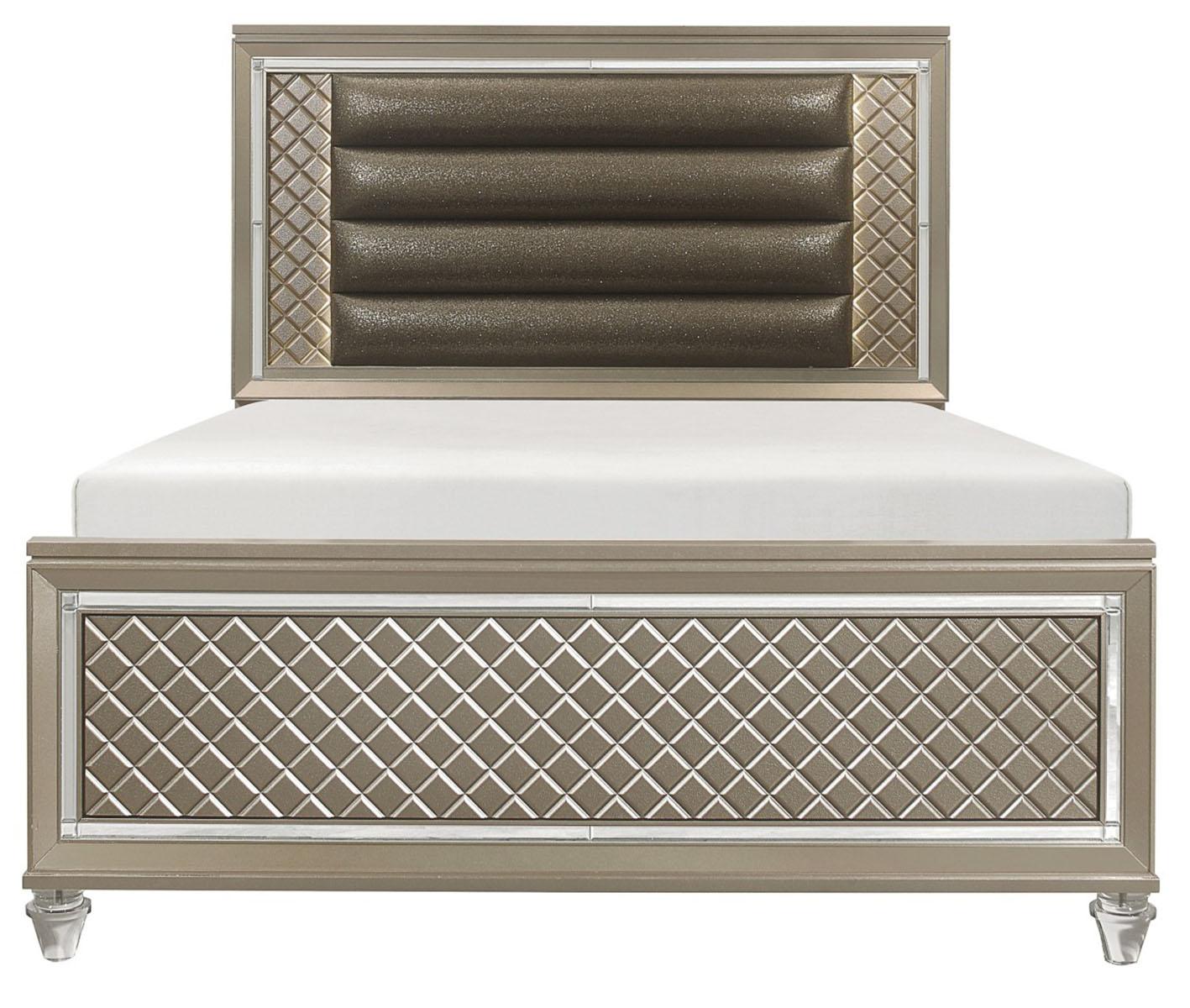 Youth Loudon Full Platform Bed in Champagne Metallic B1515F-1* image