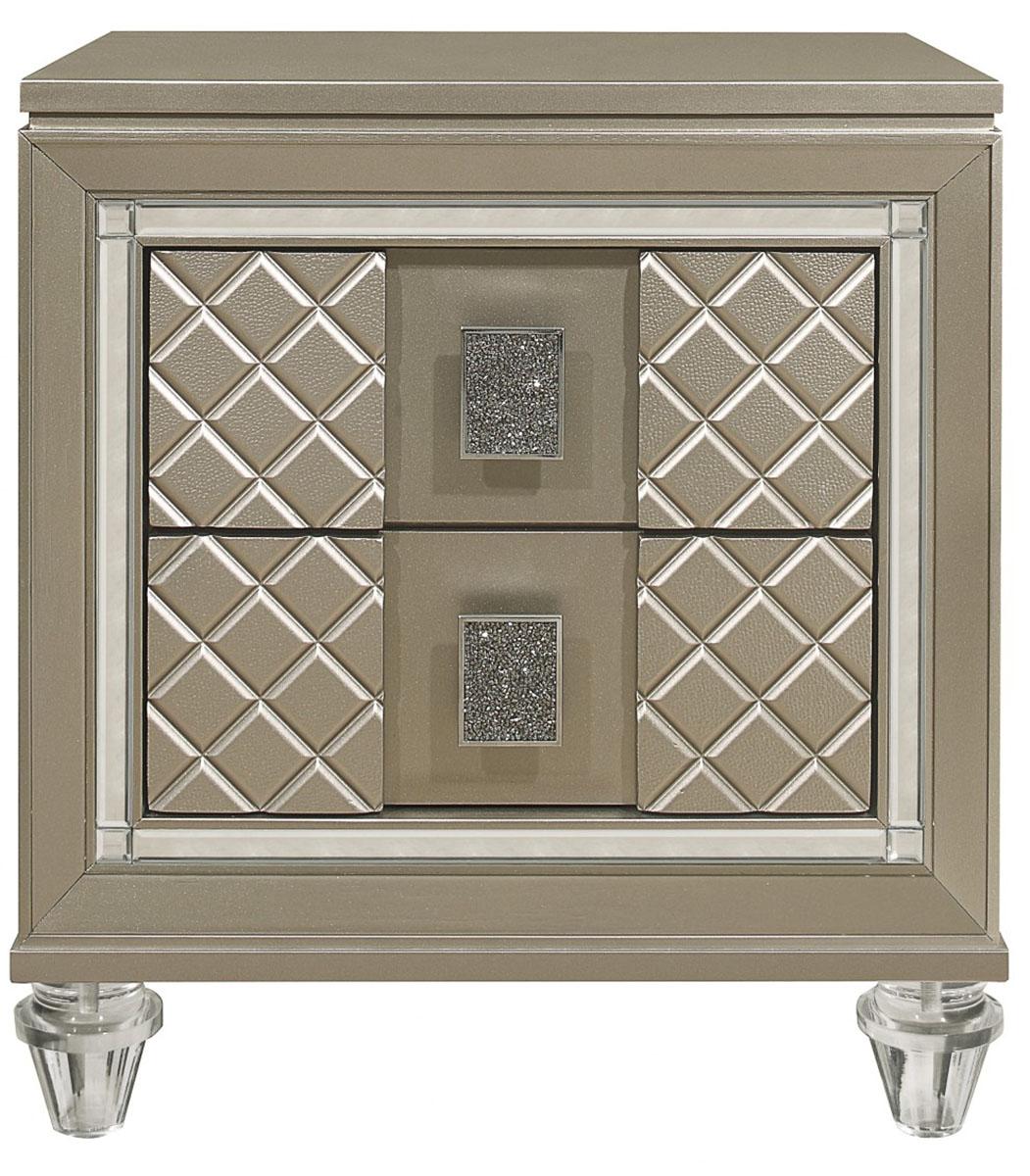 Youth Loudon 2 Drawer Nightstand in Champagne Metallic B1515-4 image