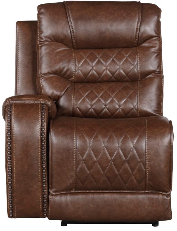 Putnam Power Left Side Reclining Chair with USB Port in Brown 9405BR-LRPW image