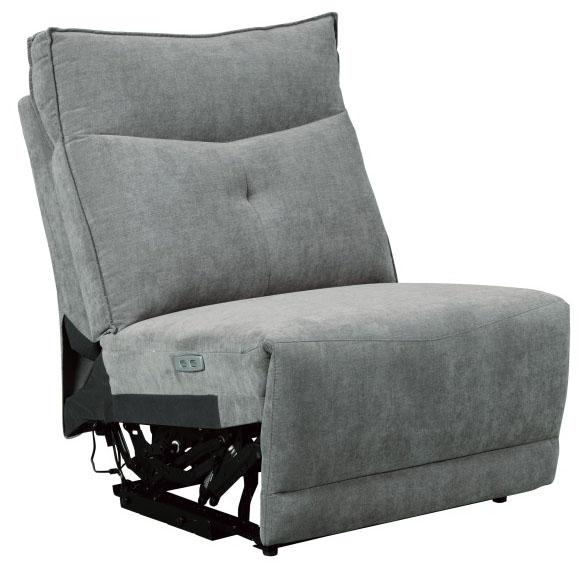 Tesoro Armless Reclining Chair in Dark Gray 9509DG-AR image