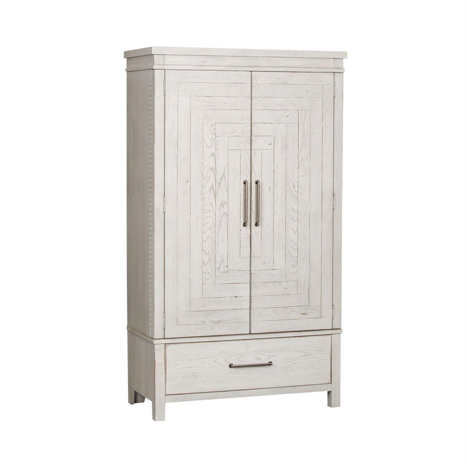 Liberty Modern Farmhouse Armoire in White image