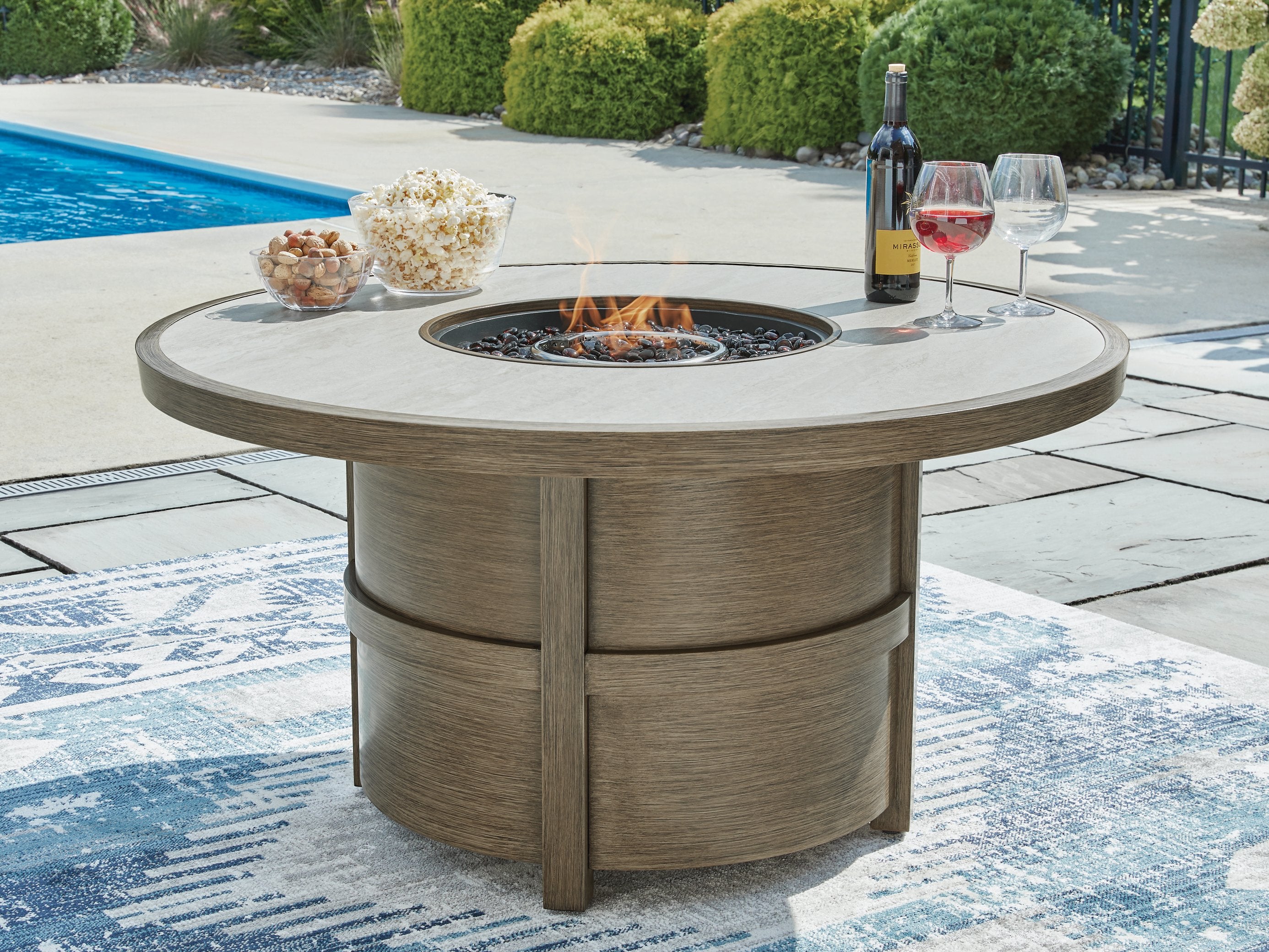 Rainier Ranch Fire Pit Table