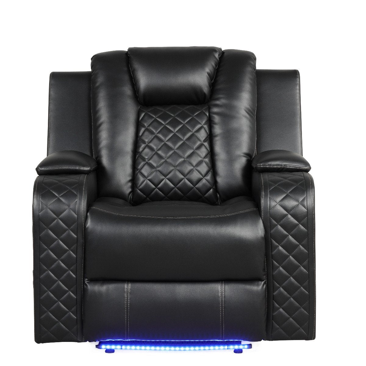 Galaxy Home Benz LED & Power Recliner Chair in Black image