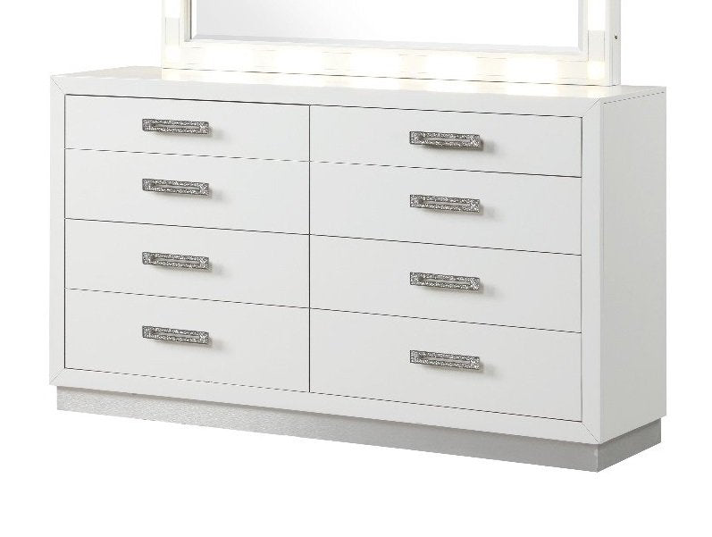 Galaxy Home Coco 8 Drawer Dresser in Milky White image