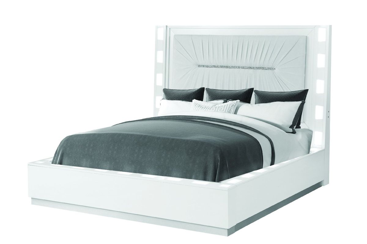 Galaxy Home Coco King Size Bed in Milky White image