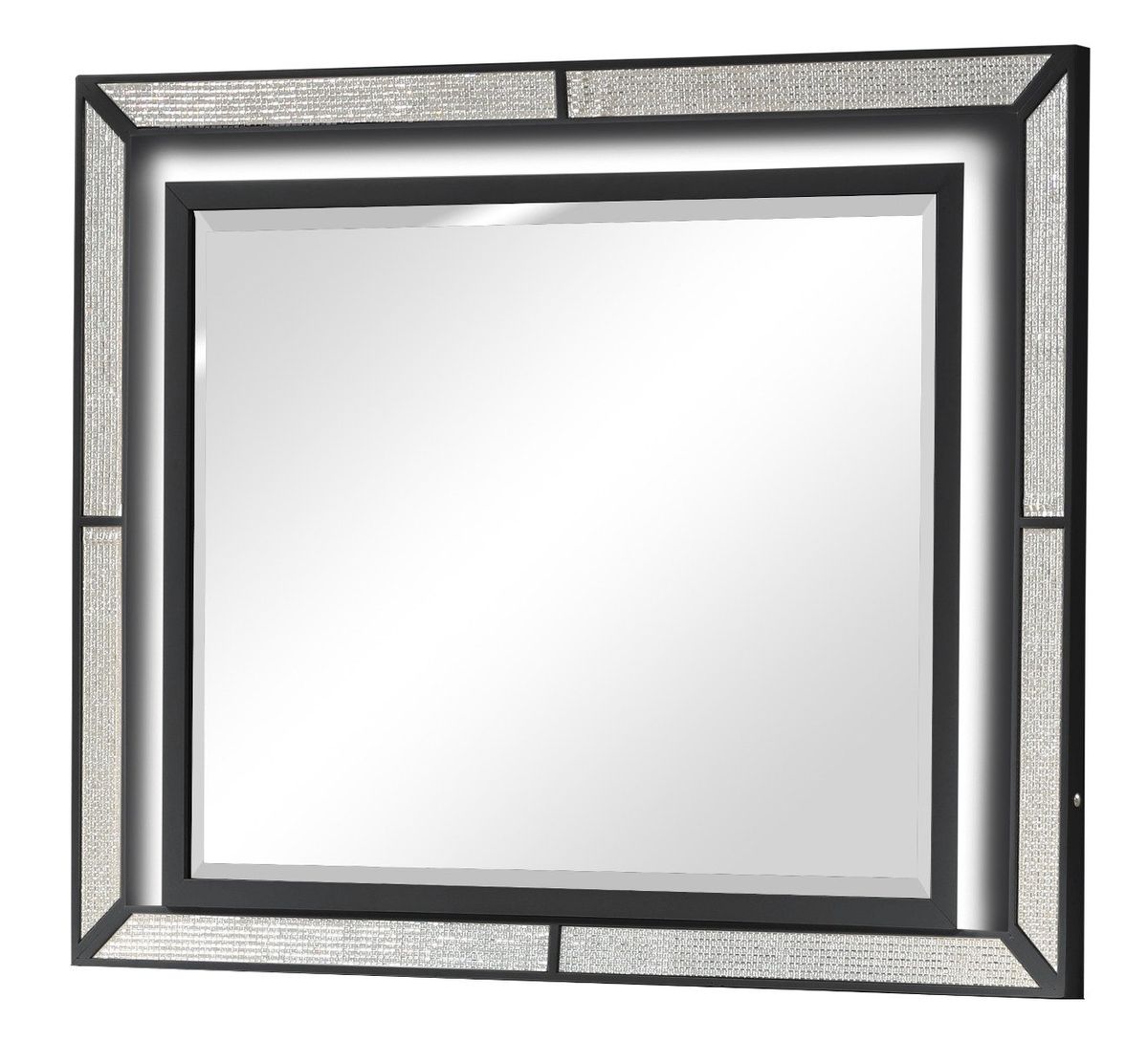 Galaxy Home Crystal Mirror in Black image