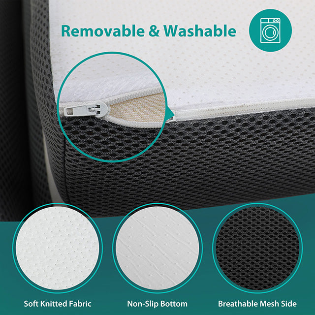 Hollyhock 4" Queen Tri-Fold Memory Foam Topper