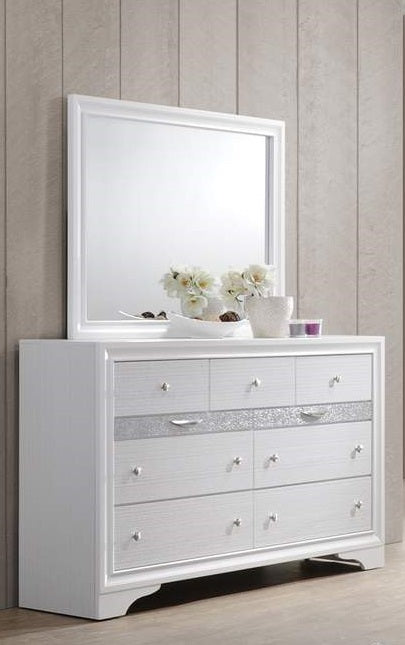 Galaxy Home Matrix 7 Drawer Dresser in White