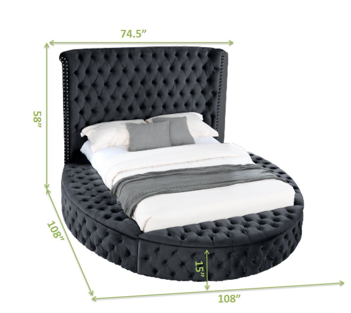 Galaxy Home Hazel Queen Bed in Black