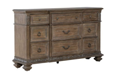 Liberty Furniture Carlisle Court 9 Drawer Dresser in Chestnut with Dusty Wax image