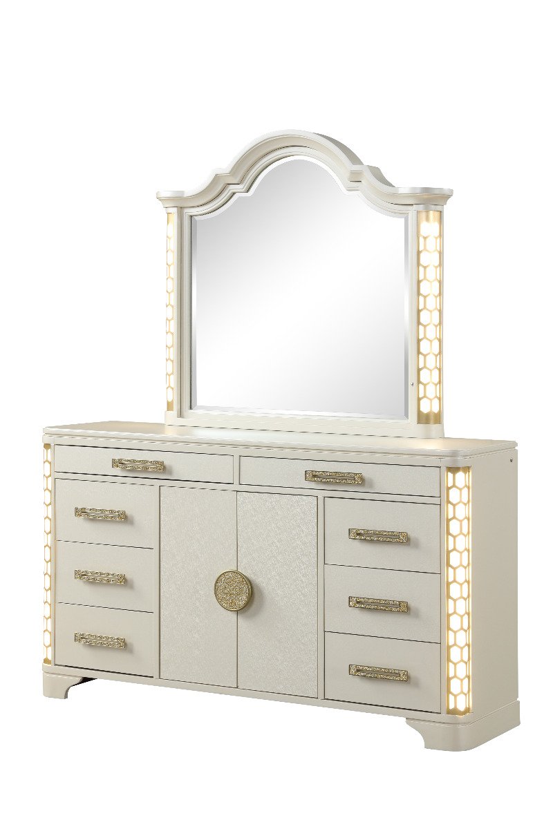 Galaxy Home Jasmine Dresser with LED