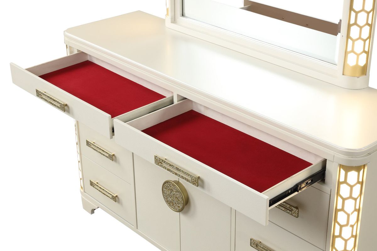 Galaxy Home Jasmine Dresser with LED