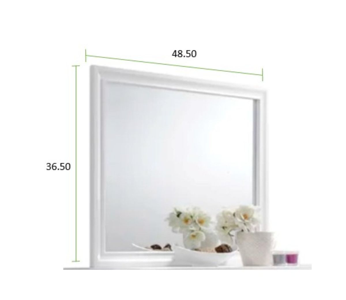Galaxy Home Matrix Mirror in White