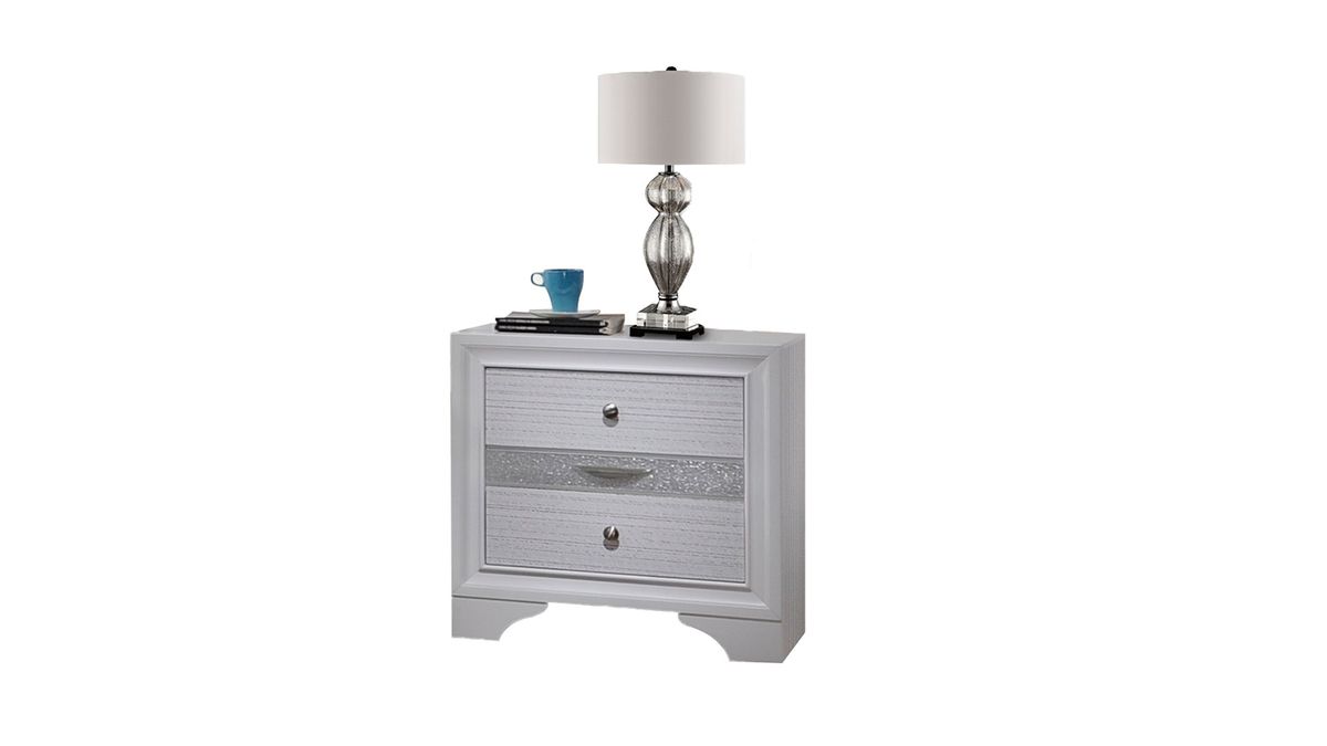 Galaxy Home Matrix Nightstand in White