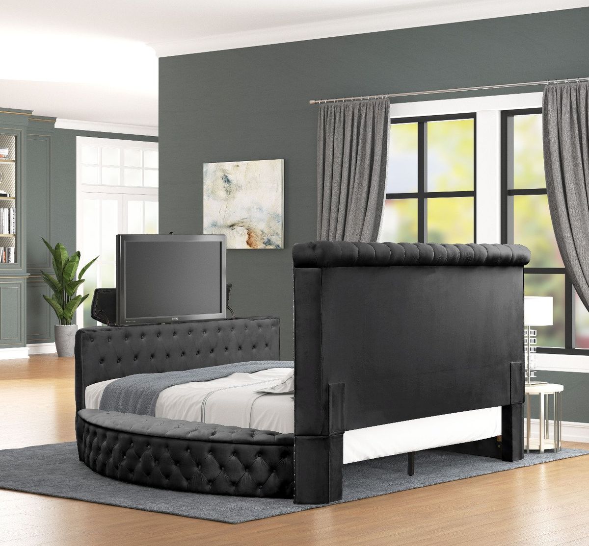 Galaxy Home Maya Queen Bed in Black