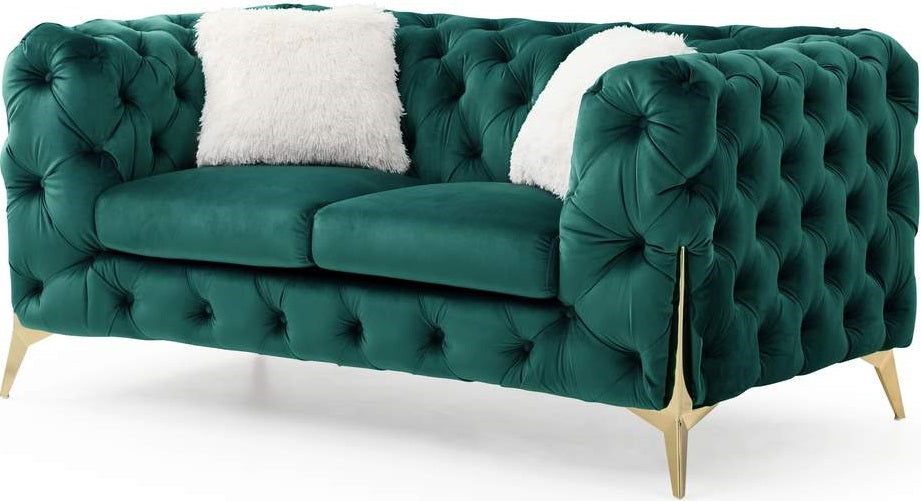 Galaxy Home Moderno Loveseat in Green image