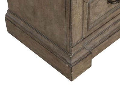 Liberty Furniture Town & Country 3 Drawer Nightstand w/ Charging Station in Dusty Taupe